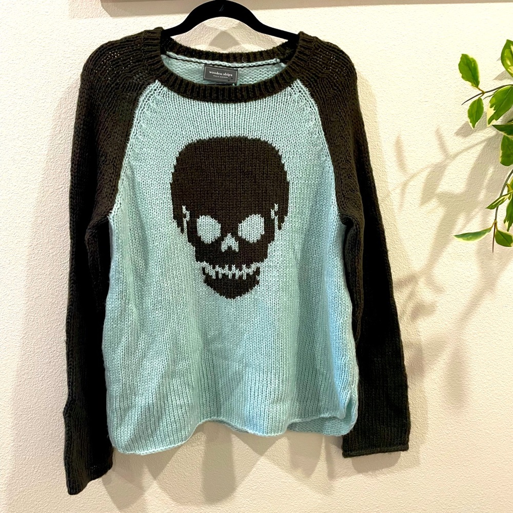 Wooden Ships big skull crew chunky sweater m/l